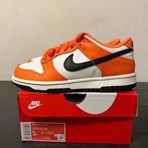 NIKE DUNK LOW RETRO GS PHANTOM BLACK SAFETY ORANGE DH9765-003 SIZE 5y HALLOWEEN